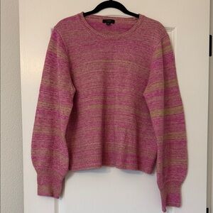 J Crew Pink and Tan Women's Sweater